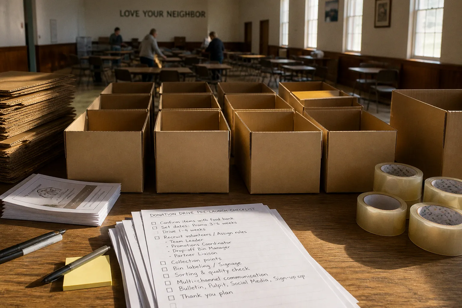 Church charity drives: a pre-launch checklist for volunteers